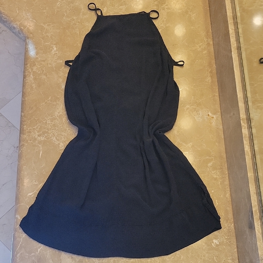 Free People Chic Sheer Black Top Dress Nightgown,  S